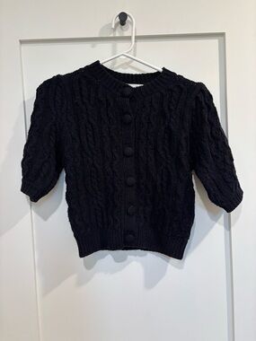 Zara Navy Cable Knit Sweater